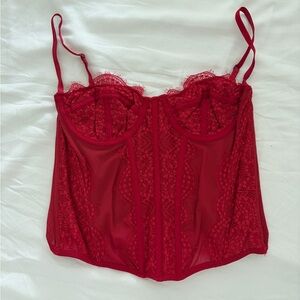 Urban Outfitters Red Corset Top
